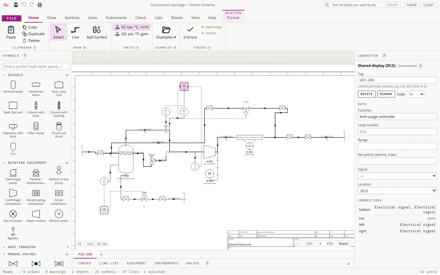 Datum Schema: the main window